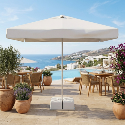 3x3 Metre Bahçe Şemsiyesi | Alüminyum Gövde & İpli Sistem