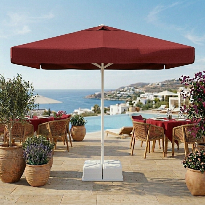 3x3 Metre Bahçe Şemsiyesi | Alüminyum Gövde & İpli Sistem